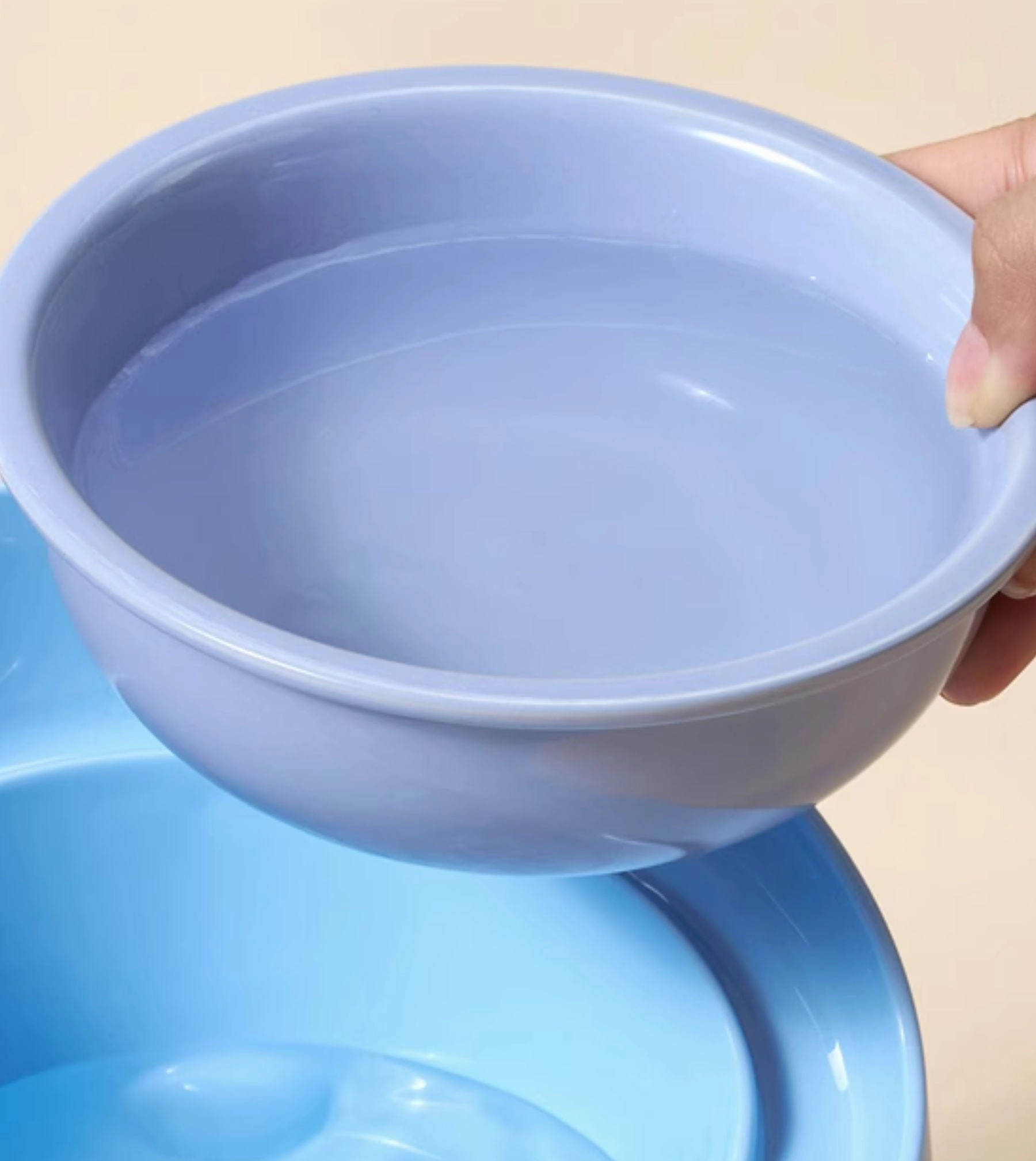 makesure Adjustable Height Angled Ceramic Feeder (Blue)