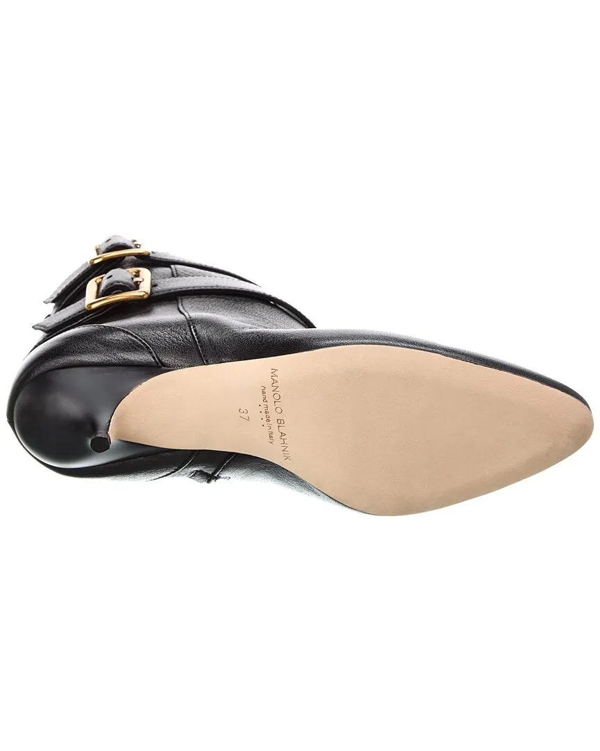 Manolo Blahnik Alciona 50 Leather Bootie Shoes_Manolo-Blahnik
