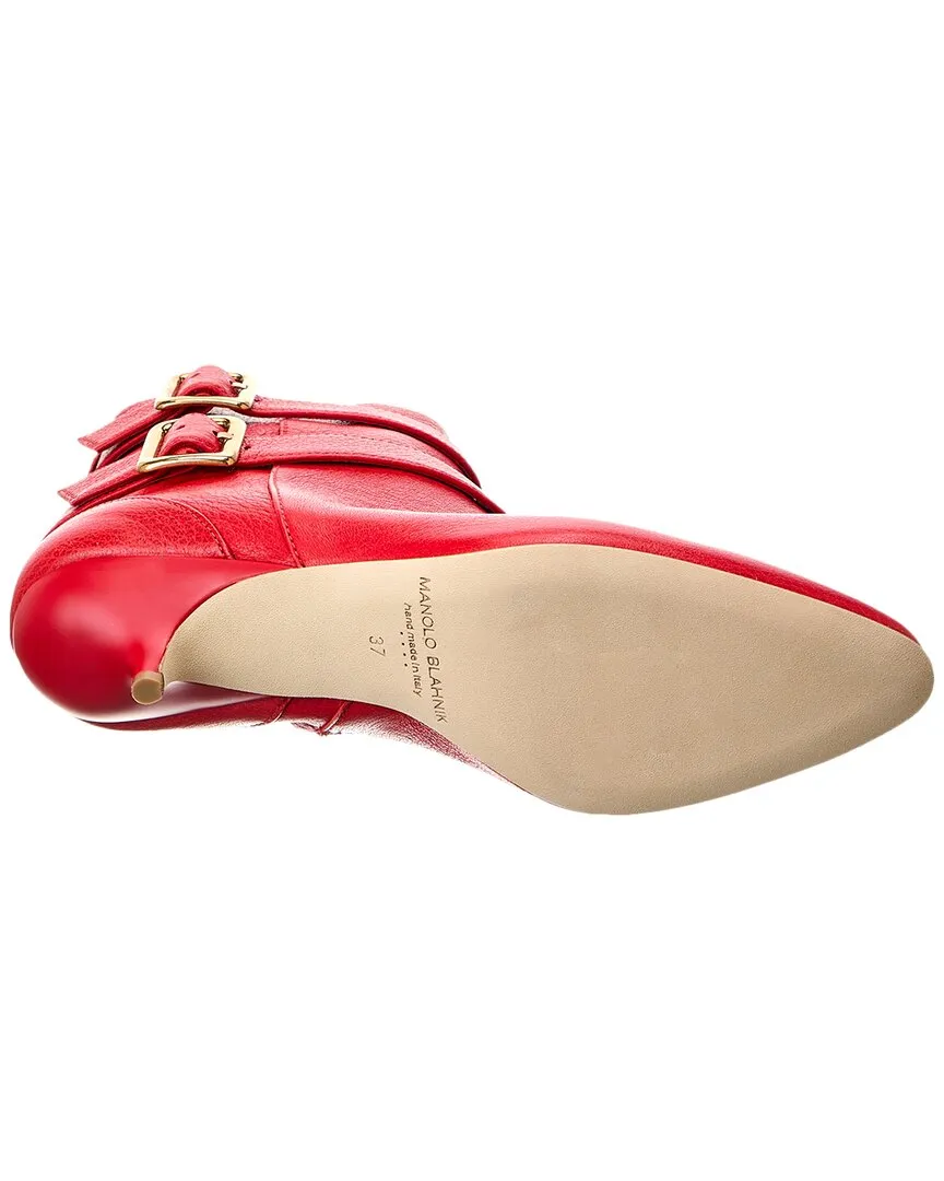 Manolo Blahnik Alciona 50 Leather Bootie Shoes_Manolo-Blahnik