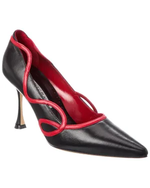 Manolo Blahnik Ansaki 90 Leather Pump Shoes_Manolo-Blahnik