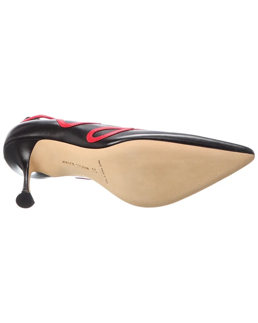 Manolo Blahnik Ansaki 90 Leather Pump Shoes_Manolo-Blahnik