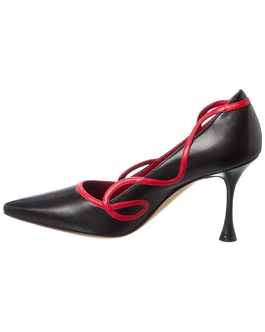 Manolo Blahnik Ansaki 90 Leather Pump Shoes_Manolo-Blahnik