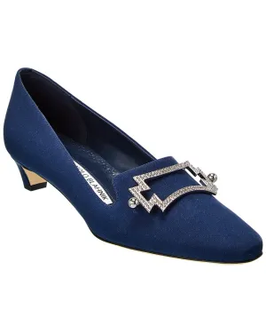 Manolo Blahnik Ansulialo 30 Silk Pump Shoes_Manolo-Blahnik