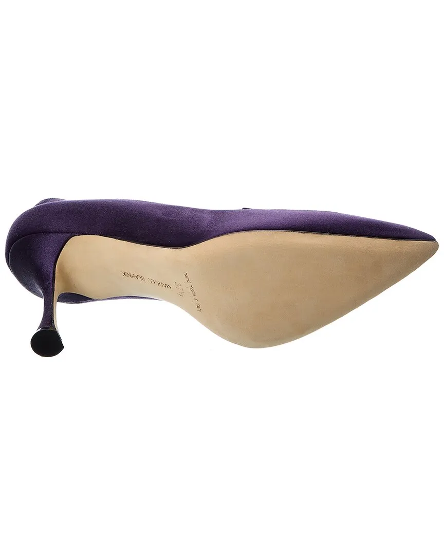 Manolo Blahnik Bambina 90 Satin Pump Shoes_Manolo-Blahnik