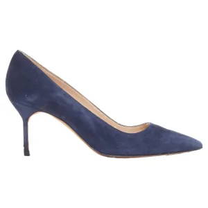 Manolo Blahnik BB 70 navy suede leather pumps Shoes_Manolo-Blahnik