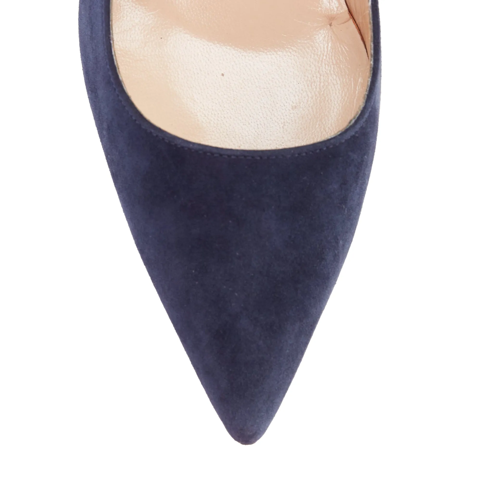 Manolo Blahnik BB 70 navy suede leather pumps Shoes_Manolo-Blahnik