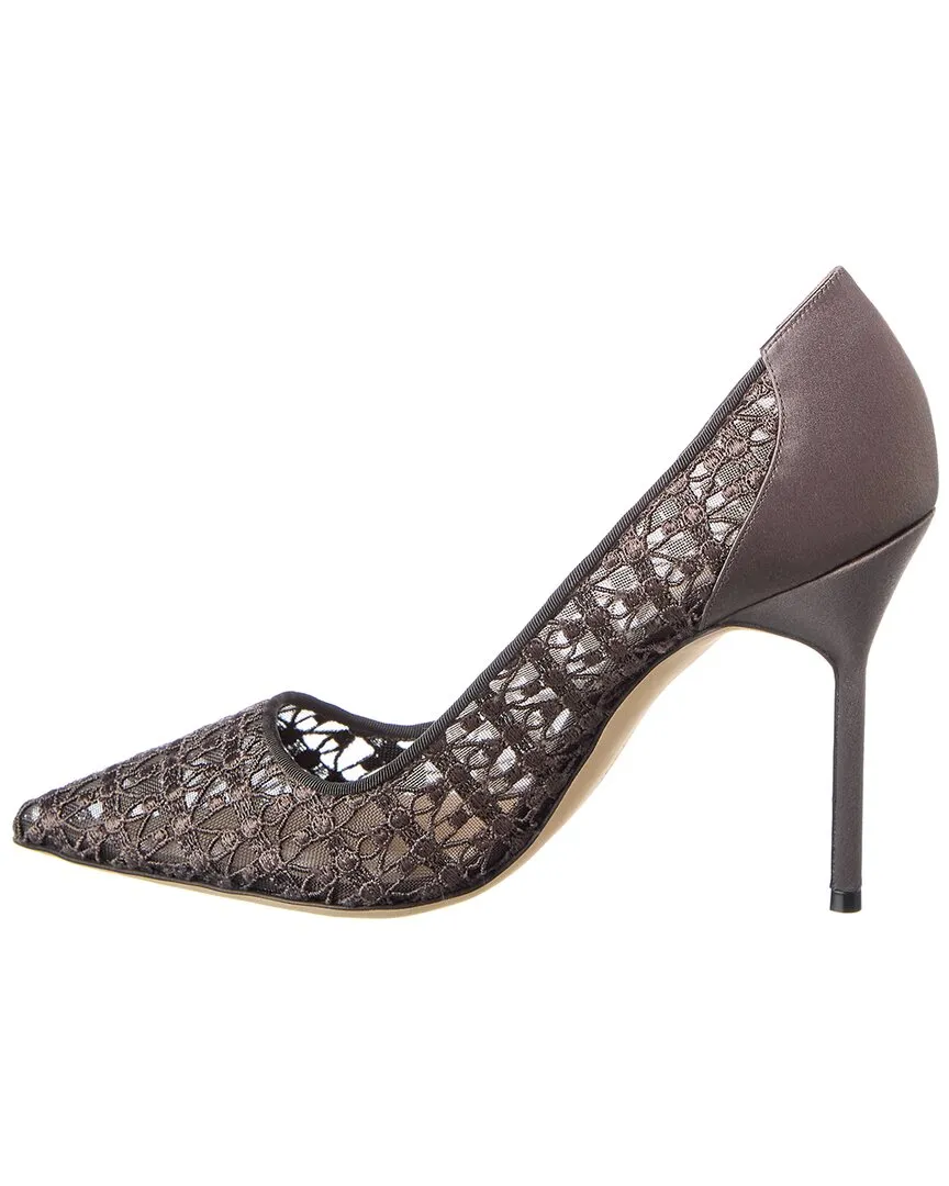 Manolo Blahnik BBLA 105 Lace & Satin Pump Shoes_Manolo-Blahnik