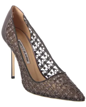 Manolo Blahnik BBLA 105 Lace & Satin Pump Shoes_Manolo-Blahnik