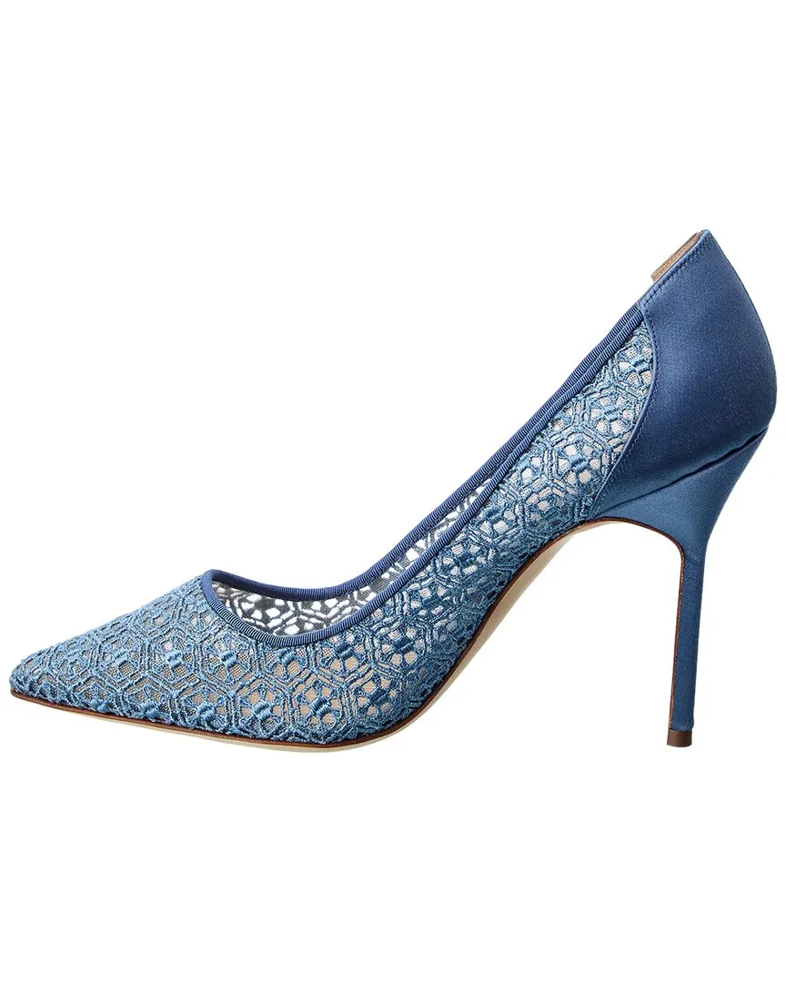Manolo Blahnik BBLA 105 Lace & Satin Pump Shoes_Manolo-Blahnik