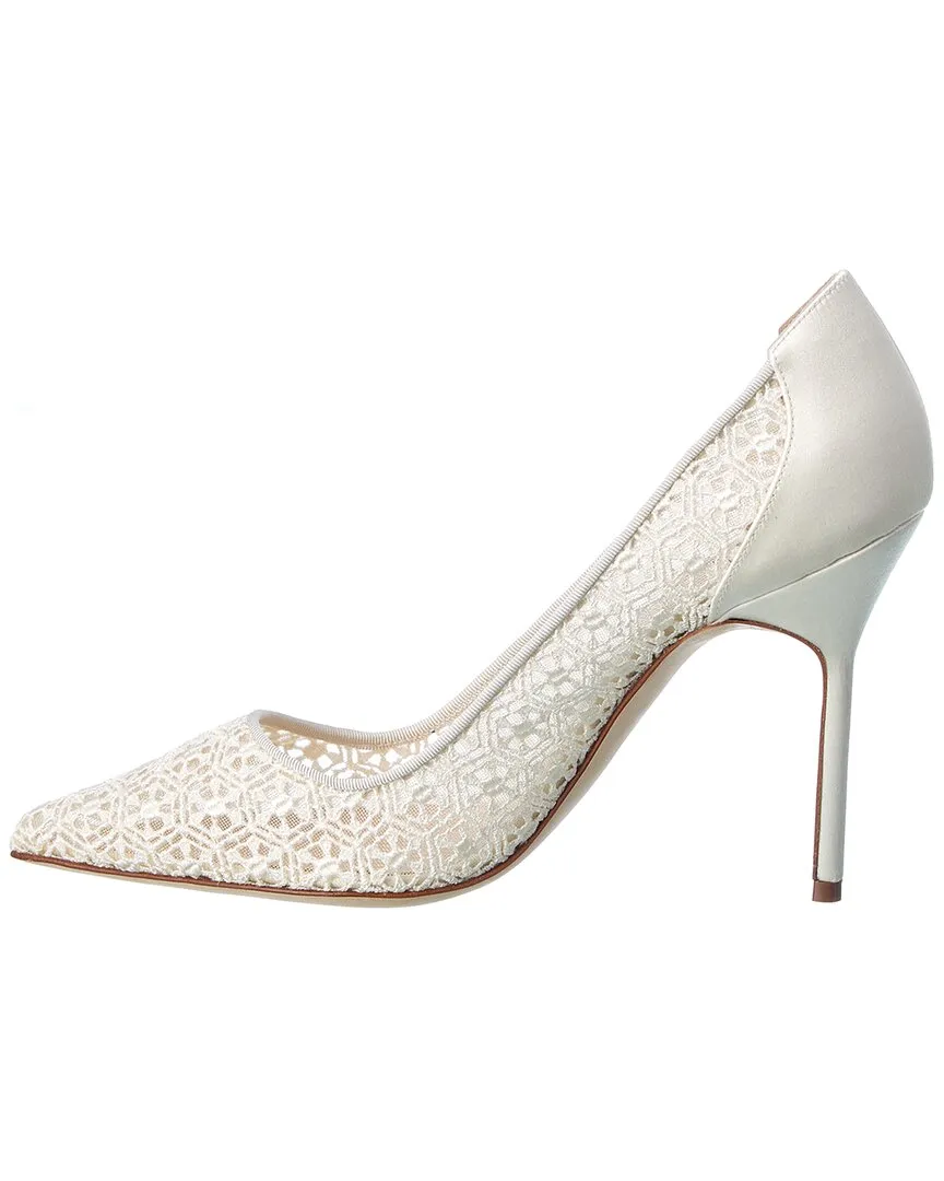 Manolo Blahnik BBLA 105 Lace & Satin Pump Shoes_Manolo-Blahnik