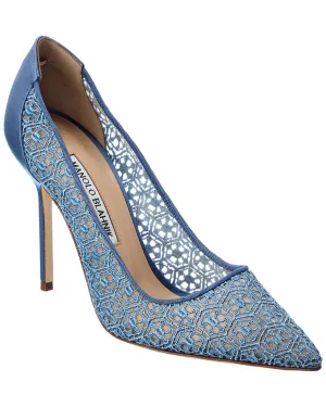 Manolo Blahnik BBLA 105 Lace & Satin Pump Shoes_Manolo-Blahnik
