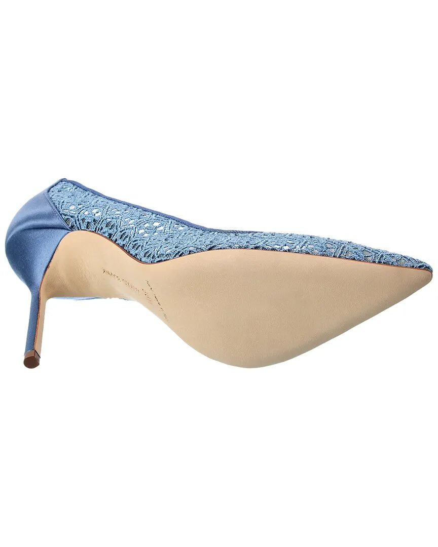 Manolo Blahnik BBLA 105 Lace & Satin Pump Shoes_Manolo-Blahnik