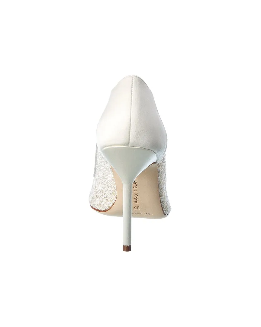 Manolo Blahnik BBLA 105 Lace & Satin Pump Shoes_Manolo-Blahnik