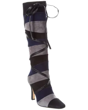 Manolo Blahnik Borneo 105 Suede Knee-High Boot Shoes_Manolo-Blahnik