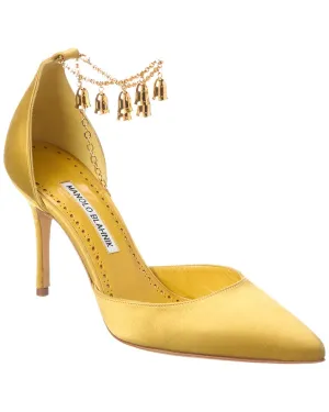 Manolo Blahnik Campanilla 90 Satin Pump Shoes_Manolo-Blahnik