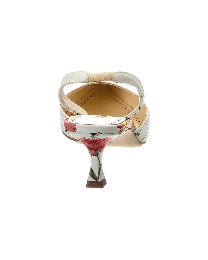 Manolo Blahnik Carolyne 50 Canvas Slingback Pump Shoes_Manolo-Blahnik