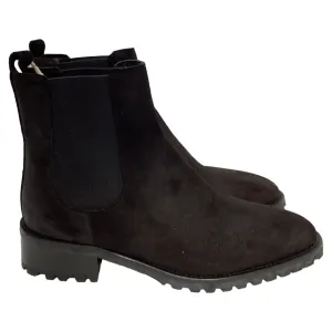 Manolo Blahnik Chelata Chelsea Boots in Black Suede Shoes_Manolo-Blahnik