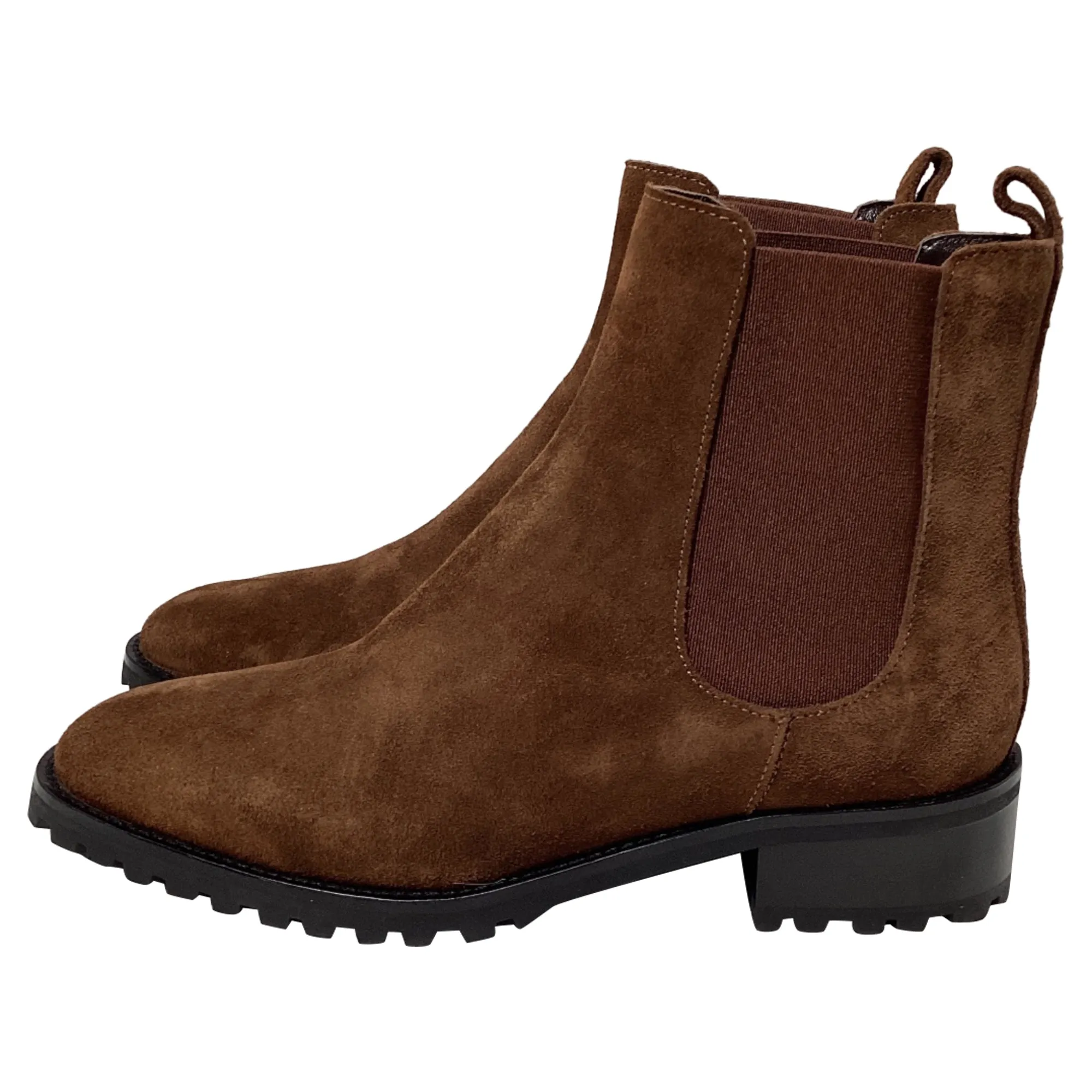 Manolo Blahnik Chelata Chelsea Boots in Brown Suede Shoes_Manolo-Blahnik