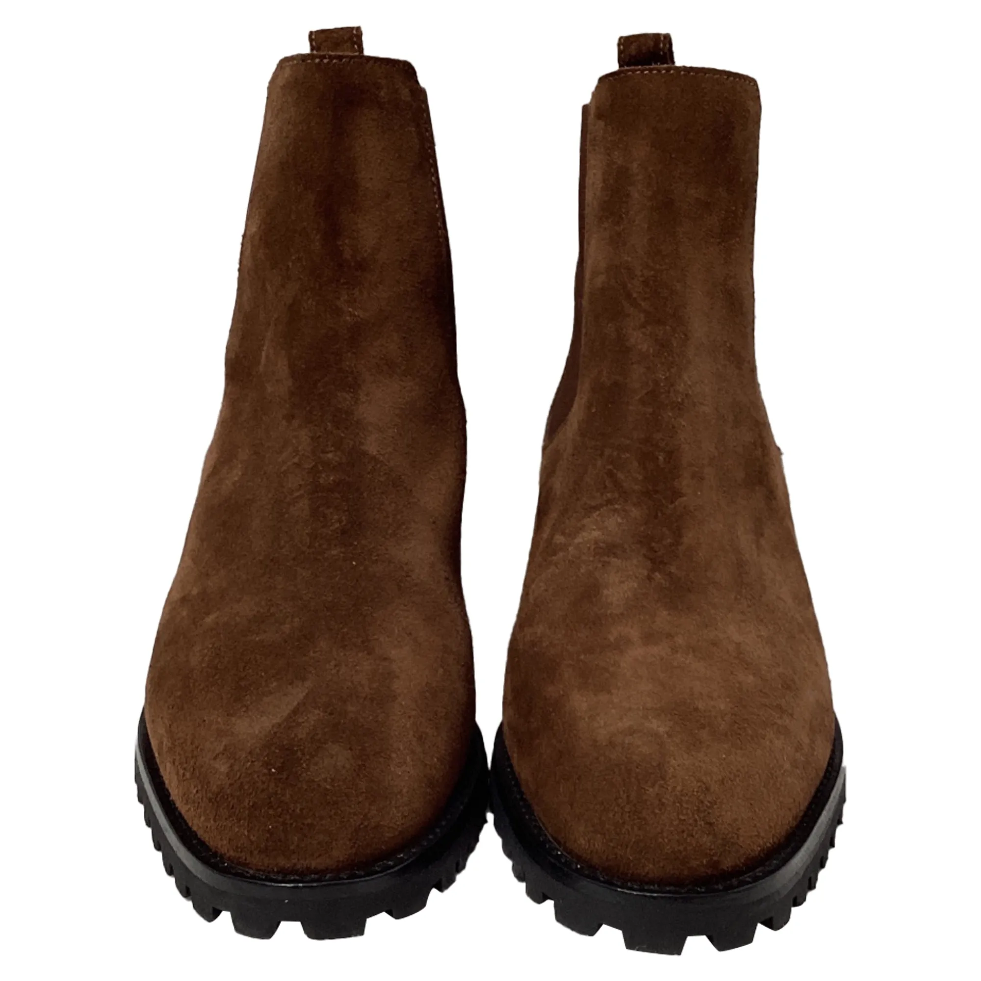 Manolo Blahnik Chelata Chelsea Boots in Brown Suede Shoes_Manolo-Blahnik