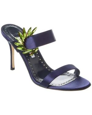 Manolo Blahnik Chivela 90 Satin Sandal Shoes_Manolo-Blahnik