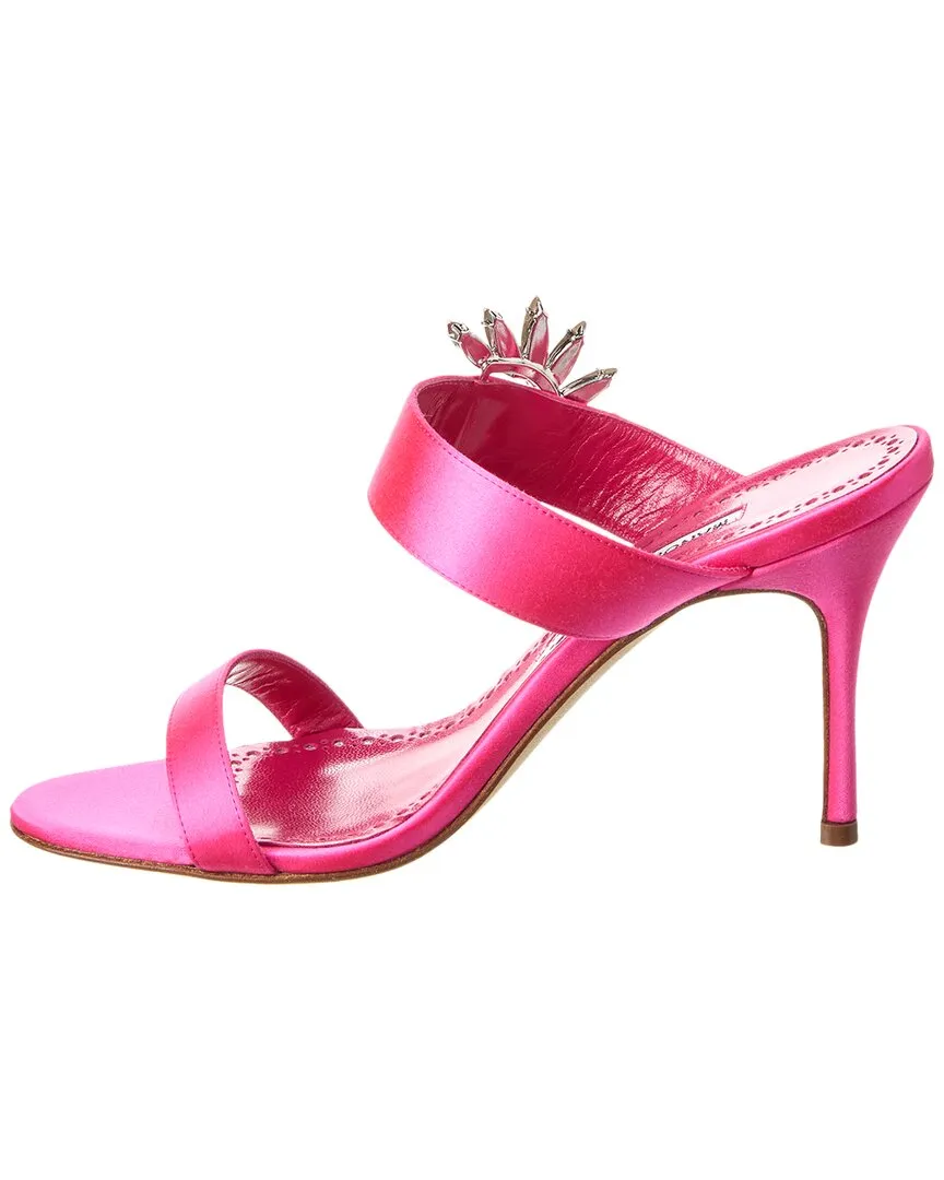 Manolo Blahnik Chivela 90 Satin Sandal Shoes_Manolo-Blahnik