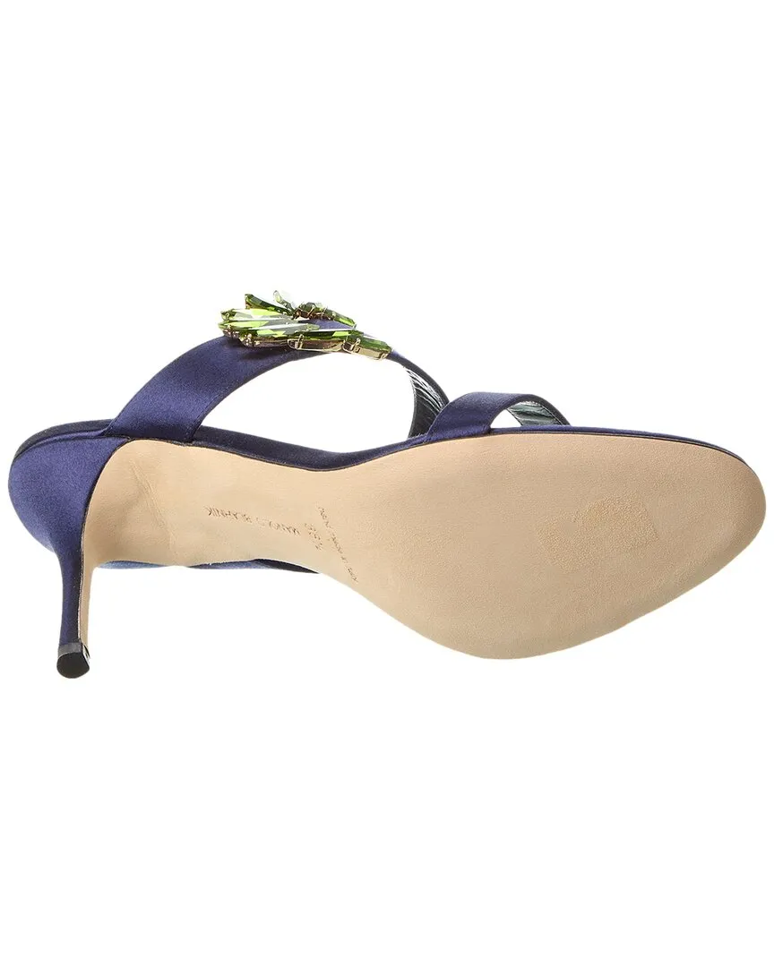 Manolo Blahnik Chivela 90 Satin Sandal Shoes_Manolo-Blahnik