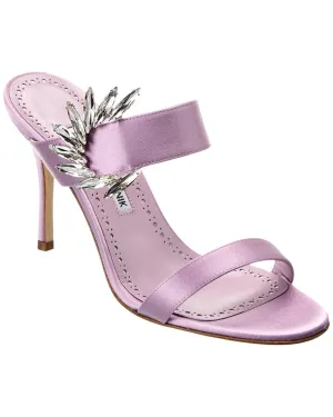 Manolo Blahnik Chivela 90 Satin Sandal Shoes_Manolo-Blahnik