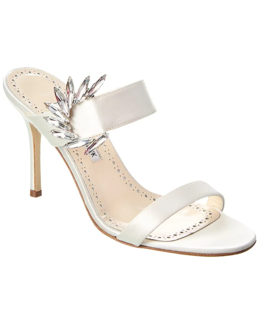 Manolo Blahnik Chivela 90 Satin Sandal Shoes_Manolo-Blahnik