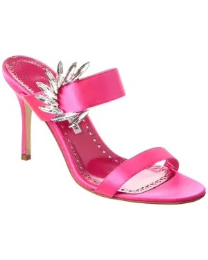 Manolo Blahnik Chivela 90 Satin Sandal Shoes_Manolo-Blahnik