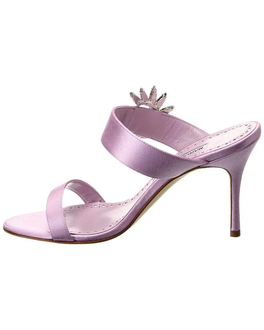 Manolo Blahnik Chivela 90 Satin Sandal Shoes_Manolo-Blahnik