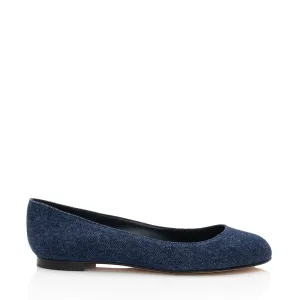 Manolo Blahnik Denim Flats Shoes_Manolo-Blahnik
