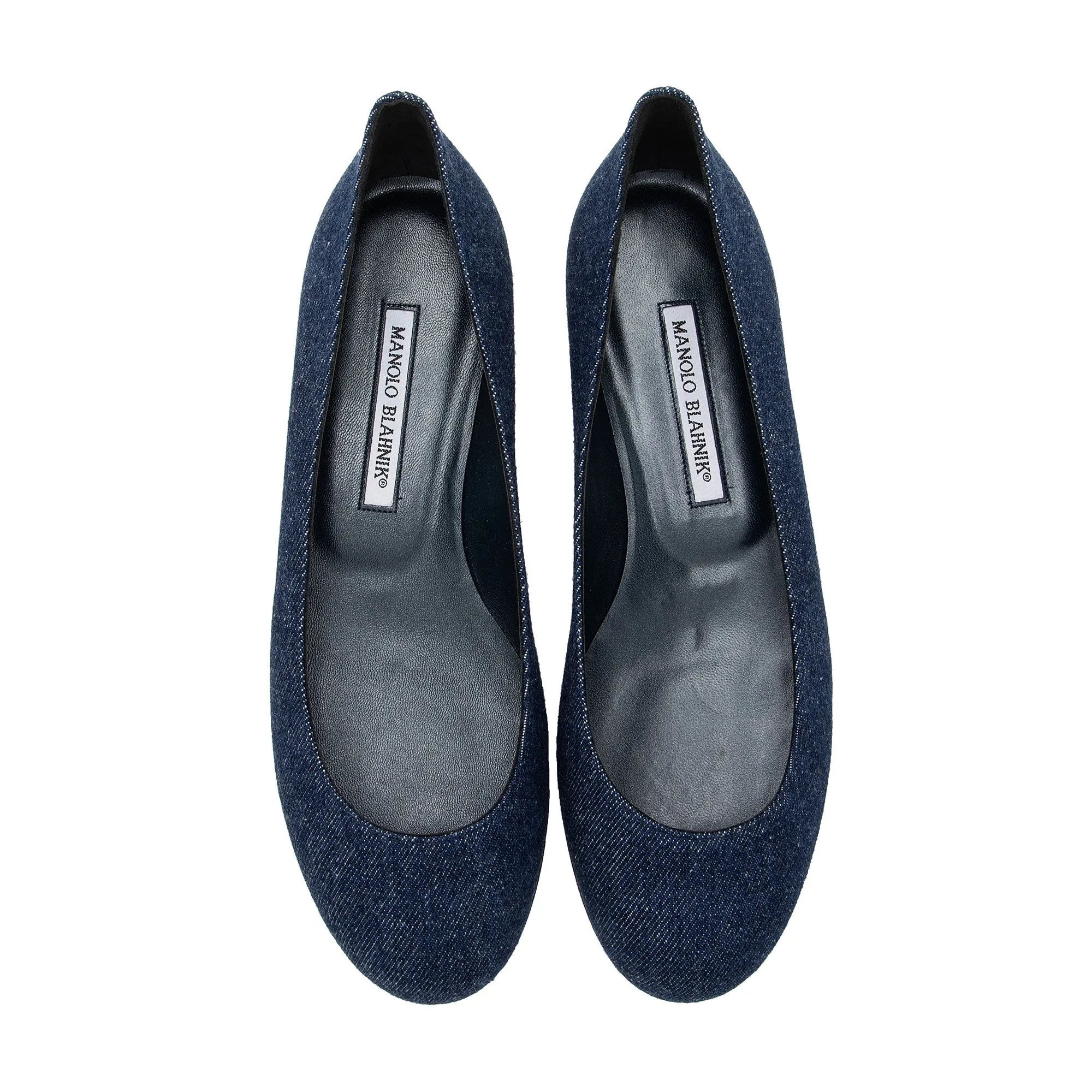 Manolo Blahnik Denim Flats Shoes_Manolo-Blahnik