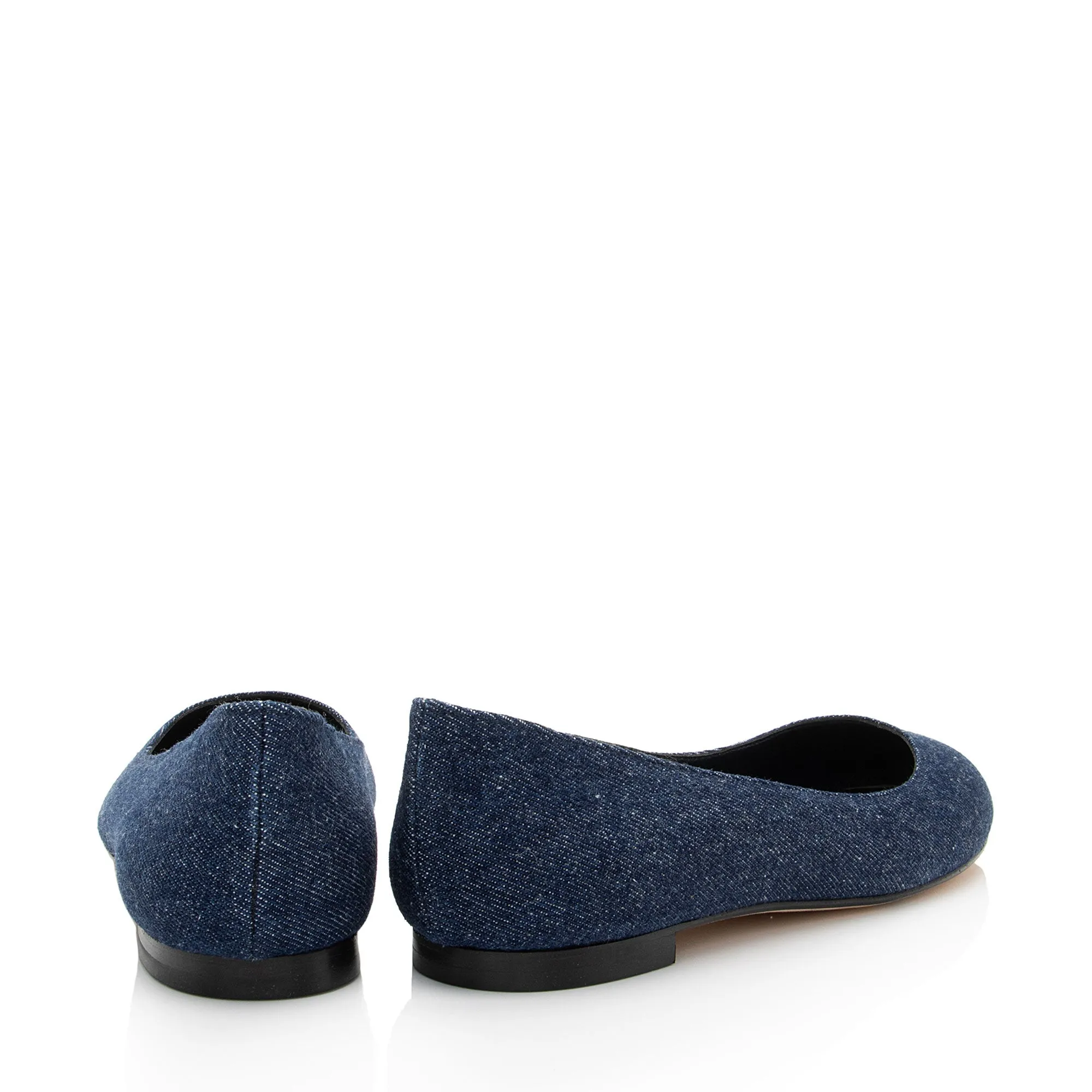 Manolo Blahnik Denim Flats Shoes_Manolo-Blahnik