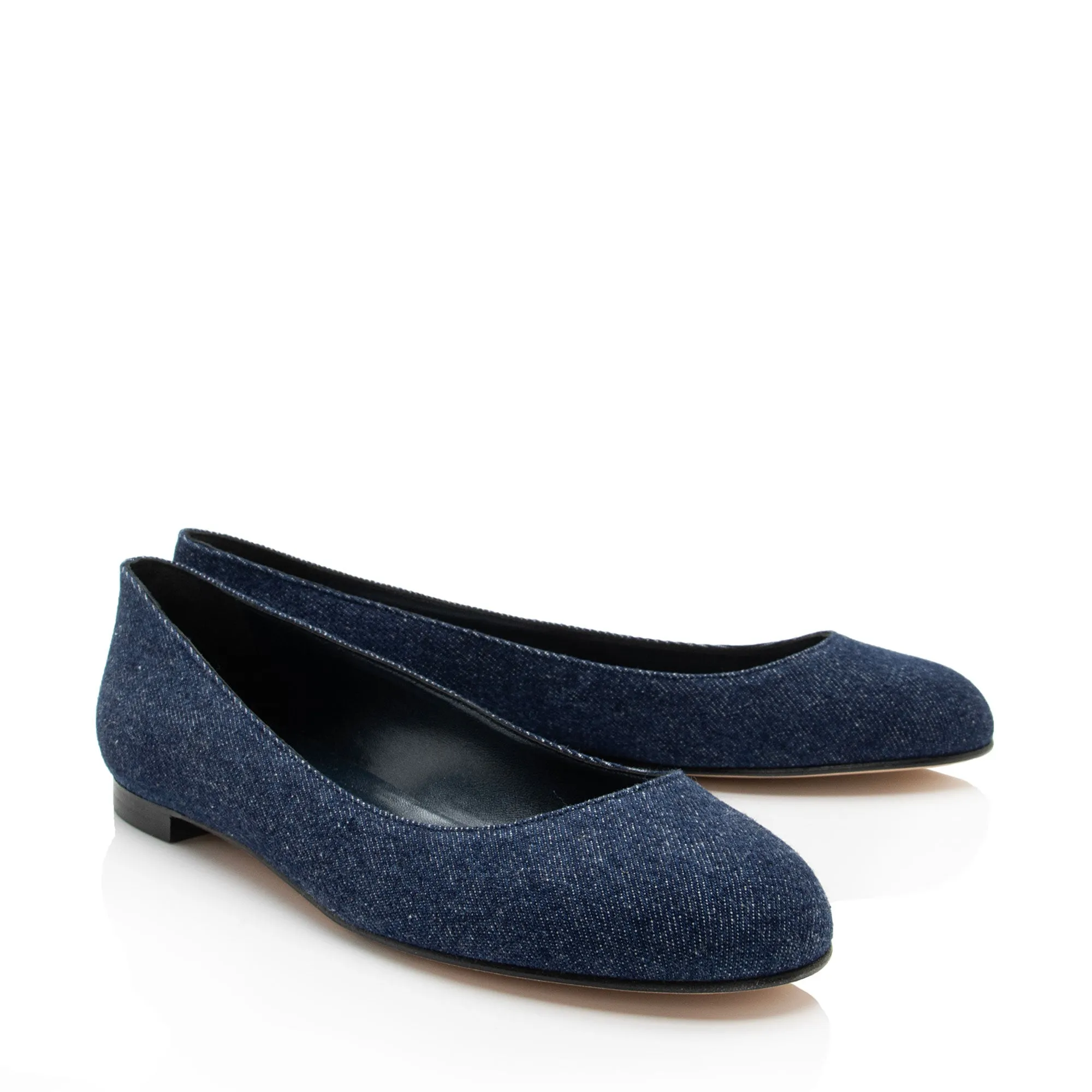 Manolo Blahnik Denim Flats Shoes_Manolo-Blahnik
