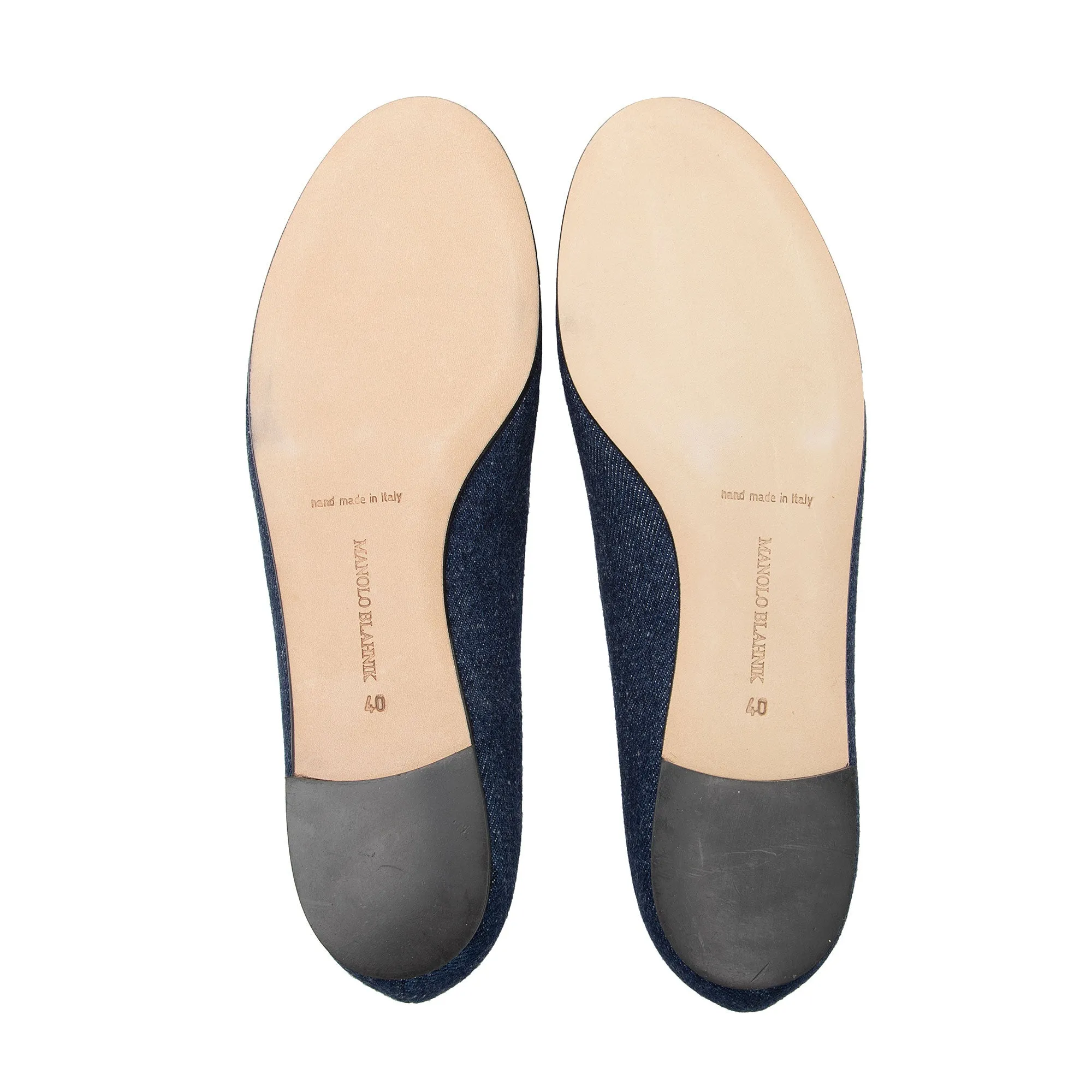 Manolo Blahnik Denim Flats Shoes_Manolo-Blahnik