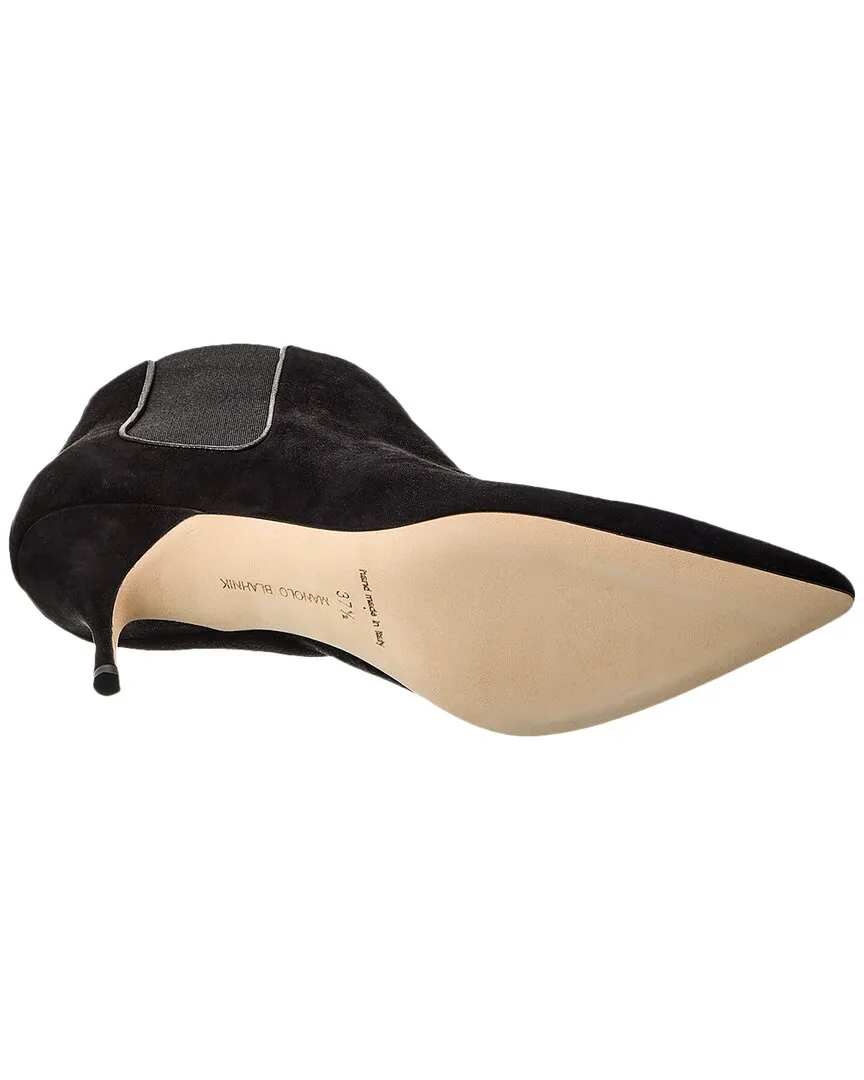 Manolo Blahnik Dildi 70 Suede Bootie Shoes_Manolo-Blahnik