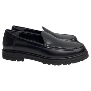 Manolo Blahnik Dineralo Slip-On Loafers in Black Calf Leather Shoes_Manolo-Blahnik