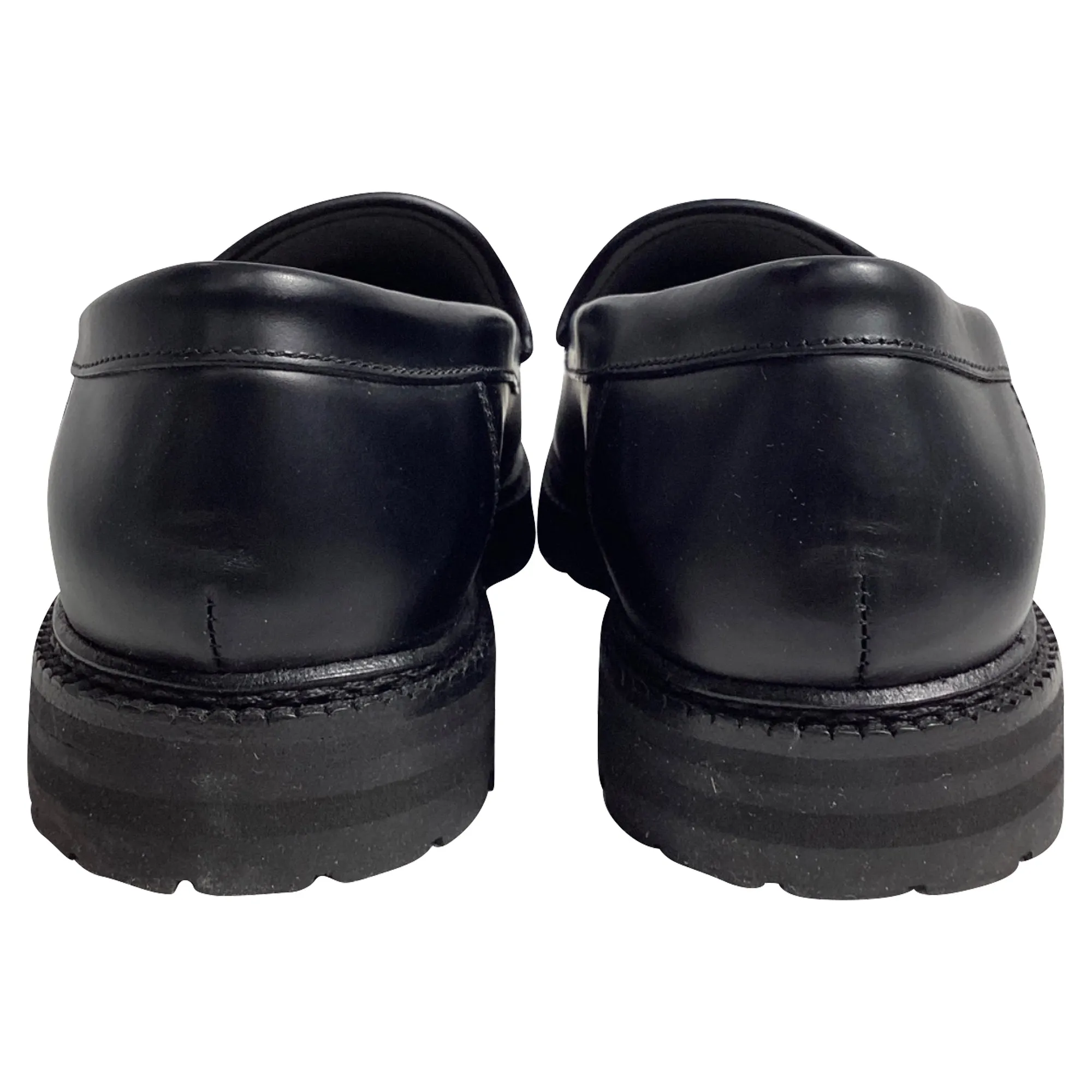 Manolo Blahnik Dineralo Slip-On Loafers in Black Calf Leather Shoes_Manolo-Blahnik