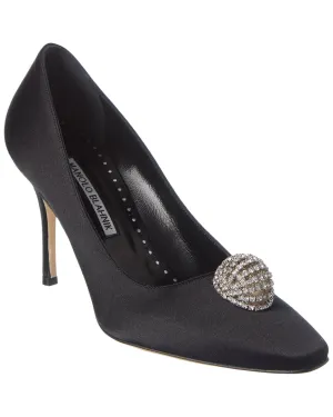 Manolo Blahnik Elbolita 90 Satin Pump Shoes_Manolo-Blahnik