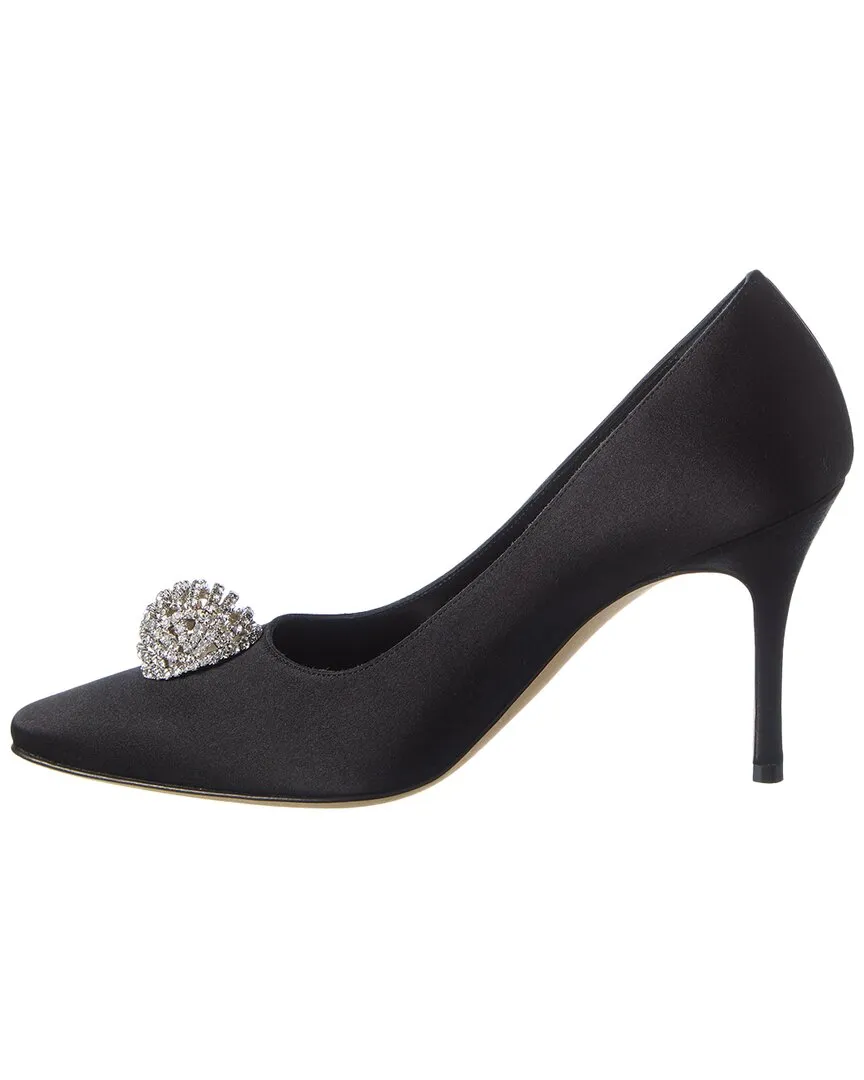 Manolo Blahnik Elbolita 90 Satin Pump Shoes_Manolo-Blahnik