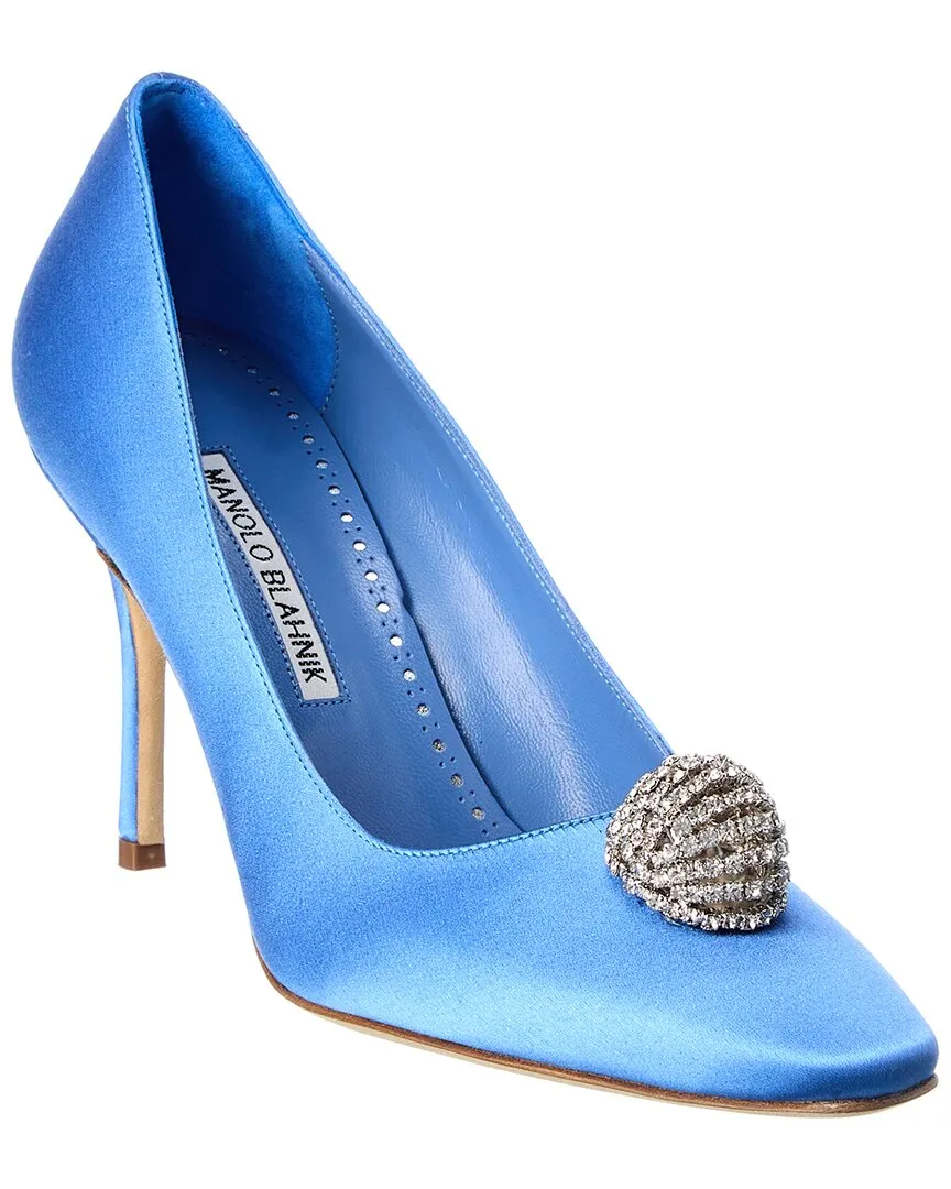 Manolo Blahnik Elbolita 90 Satin Pump Shoes_Manolo-Blahnik