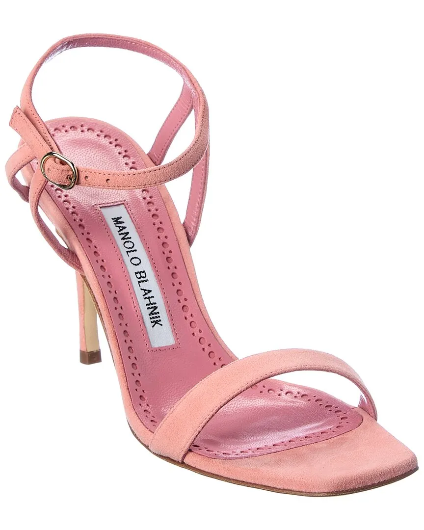 Manolo Blahnik Elvira 60 Suede Sandal Shoes_Manolo-Blahnik