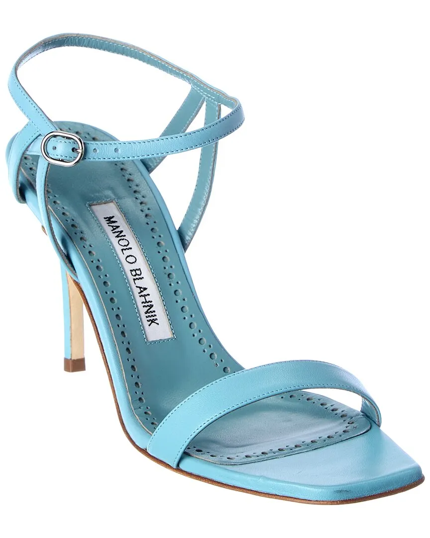 Manolo Blahnik Elvira 90 Leather Sandal Shoes_Manolo-Blahnik