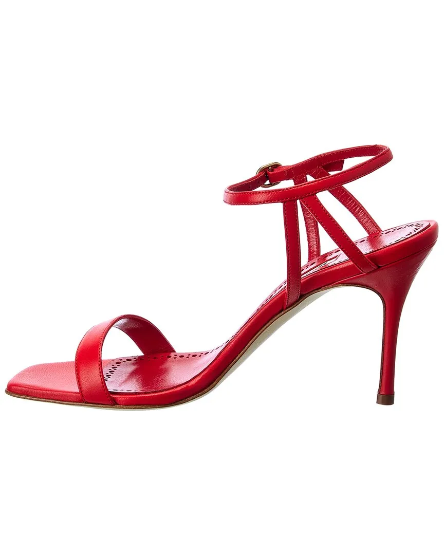 Manolo Blahnik Elvira 90 Leather Sandal Shoes_Manolo-Blahnik