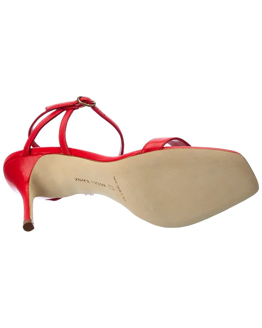 Manolo Blahnik Elvira 90 Leather Sandal Shoes_Manolo-Blahnik