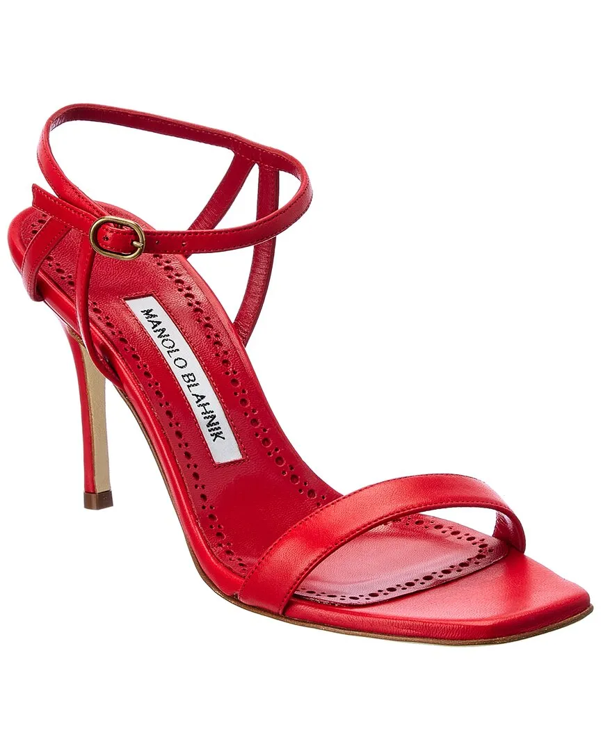 Manolo Blahnik Elvira 90 Leather Sandal Shoes_Manolo-Blahnik