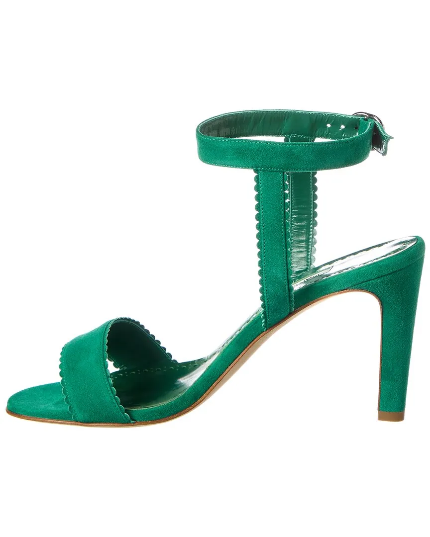 Manolo Blahnik Emirena 90 Suede Sandal Shoes_Manolo-Blahnik