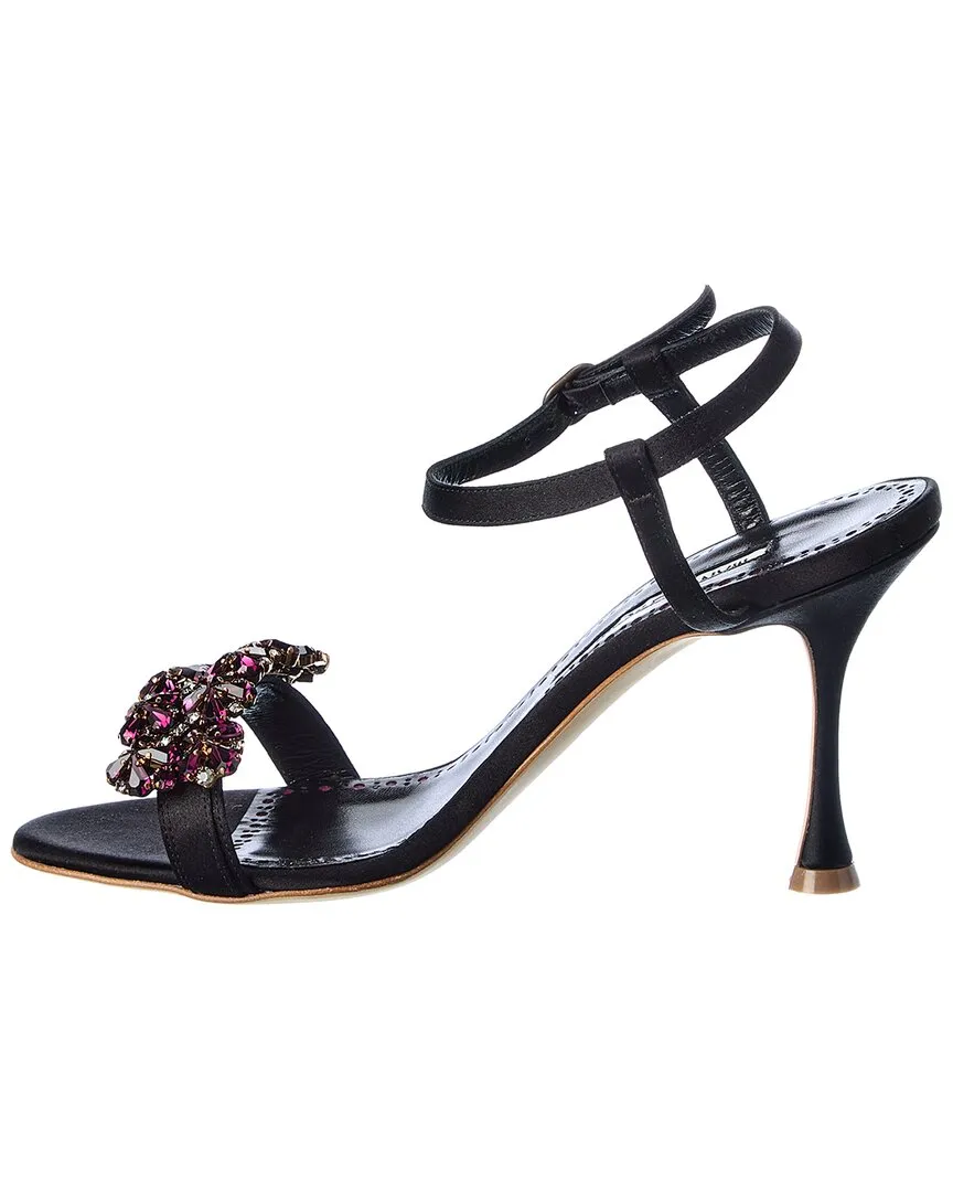 Manolo Blahnik Finah 90 Satin Sandal Shoes_Manolo-Blahnik