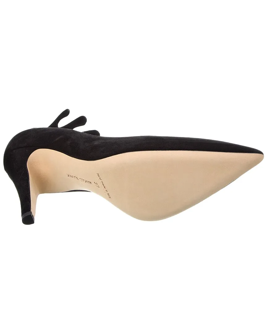 Manolo Blahnik Florettehi 105 Suede Pump Shoes_Manolo-Blahnik