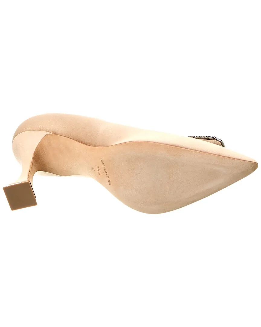 Manolo Blahnik Floritanuhi 90 Satin Pump Shoes_Manolo-Blahnik